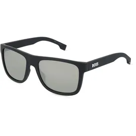 HUGO BOSS BOSS 1647/S Herren-Sonnenbrille Vollrand Quadratisch Kunststoff-Gestell, schwarz