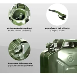 Baumarktplus Benzinkanister Olivgrün 20 l