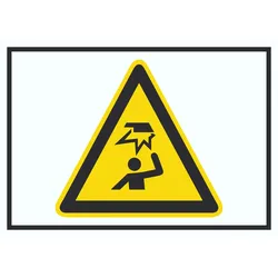 Achtung Hindernisse im Kopfbereich Symbol A5 (148x210mm) Schild