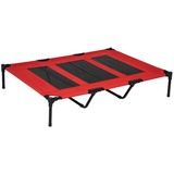 PawHut Hundeliege outdoor Hundebett Katzenbett Haustierbett Schlafplatz Rot