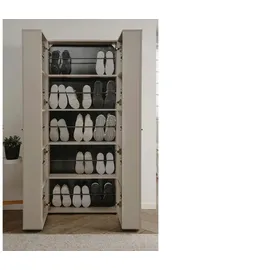 CaliCosy Finori Schuhschrank 74 x 181,5 x 34 cm braun / braun