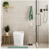 [en.casa] Nischenschrank auf Rollen 66 x 15 x 33 cm Sandfarben