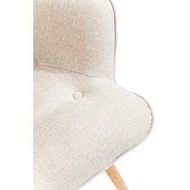 Kare DESIGN Sessel Vicky Stoff Beige Ecru