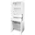Fackelmann Kara Hochschrank 61 x 176 x 32 cm Weiß Glas/MDF/Spanplatte