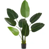 Tectake Künstlicher Paradiesvogelbaum Tropic, naturgetreu Grün