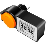 LogiLink Außensteckdose mit Energiekostenmesser & LCD – Stromverbrauch im Garten überwachen