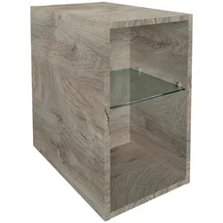 Unterschrank FACKELMANN "Oxford", braun (nature oak), B:30cm H:50,9cm T:48,7cm, Schränke, Bad-Unterschrank, Badmöbel