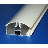 Gutta PVC Klemm-Randprofil 2500 mm weiß für 10, 16 mm Hohlkammerplatte