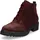 WALDLÄUFER H-Luise Bootie 716807-195-020, Order - Velourleder, Bordo (dunkelrot), Schnür. u. Reißverschluss, Weite H 37 - 37