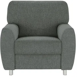 Smart Relaxsessel Valencia Flachgewebe 96 x 90 x 93 cm Grau