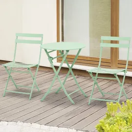 Outsunny Bistro-Set 3-tlg. grün klappbar