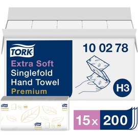 Tork 100278 Zickzack Premium Papierhandtücher (L x B) 23cm x 22.6cm Hochweiß mit Dekorprägung