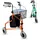 Mobiclinic Rollator mit 3 Rädern Faltbar Höhenverstellbar mit Korb Tasche und Handbremsen Leicht Gehhilfe für Senioren Orange