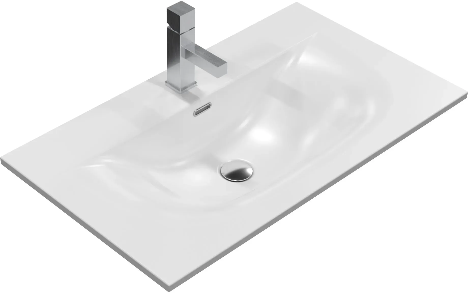 Thebalux Wave Waschtisch 82cm - weiß matt