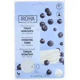 Iroha Nature Feuchtigkeitsspendende und beruhigende Toner-Pads mit Cica und Blaubeeren 10 Stück