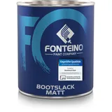 Fonteino Bootslack - Matt Silbergrau - Bootsfarbe Schiffslack Yachtlack Holzlack Parkettlack Treppenlack Gartenmöbellack für Holz 750ml