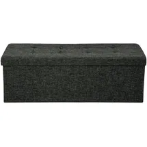 Tectake Sitzhocker mit Stauraum 110x38x38cm - dunkelgrau