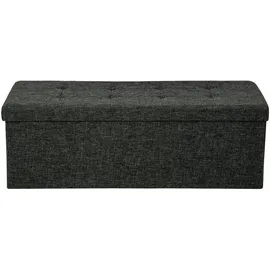 Tectake Sitzhocker mit Stauraum 110x38x38cm - dunkelgrau