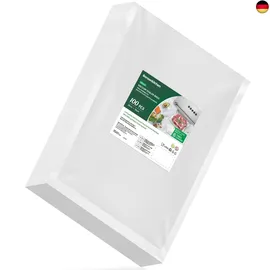 Bonsenkitchen Profi Vakuumbeutel, 100 Beutel 20x30cm Vakuumierbeutel für alle Vakuumierer & Lebensmittel Vakuumiergerät, Kochfest und Sous Vide Gefrierbeutel, BPA-frei, VB3205