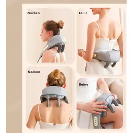 Axion Kraftwerk Kabelloses Nackenmassagegerät inkl. Wärmefunktion grau 50-74cm 0-12M