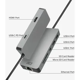 Act Dockingstation 7 Grau AC7092