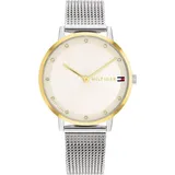 Tommy Hilfiger Analog 'Pippa' Damen Uhr 1782667 - Silber/Creme/Gold