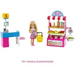 MATTEL GTN67 Barbie Chelsea Supermarkt-Spielset mit Puppe und Zubehör