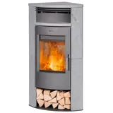 Fireplace Kaminofen Fireplace Malta Speckstein Eckkaminofen Stahl Schwarz R3500, 6 kW schwarz