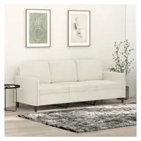 VidaXL 3-Sitzer-Sofa Creme 180 cm Samt