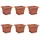 vidaXL Blumentöpfe 6 28,5 x 28,5 x 22 cm Rot