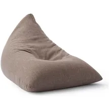 Lumaland Sitzsack & Bodenkissen | XXL Beanbag in Triangle Form | 150x100x100cm & 370l Volumen | Waschbarer & Robuster Bezug | Ideal als Sessel & Sofa verwendbar | Leichtes Sitzkissen [Hellgrau]