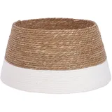 Mica decorations Deko Baumrock Ø 50 cm weiß holzoptik