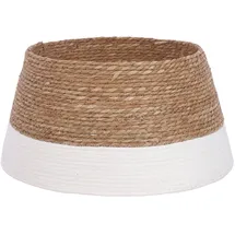 Mica decorations Deko Baumrock Ø 50 cm weiß holzoptik