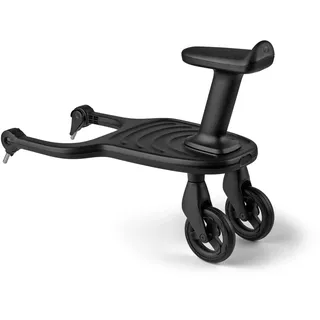 Bugaboo Komfort-Mitfahrbrett+ mit abnehmbarem Sitz – Mitfahrbrett für Kleinkinder, mit Sitz- oder Stehmöglichkeit, kompatibel mit Bugaboo Kinderwagen, zwei Räder für besonders sanfte Fahrten