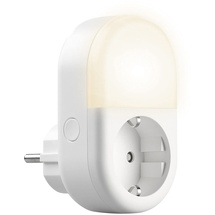 Luminea Home Control WLAN-Steckdose mit smartem LED-Nachtlicht, App & Sprachsteuerung, 16 A