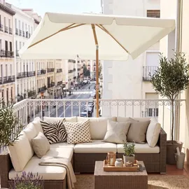 Sekey Balkonschirm 200 x 125 cm Beige/Grau
