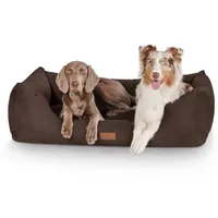 Knuffelwuff Hundebett Dreamline Velours XXL 120 x 85cm Braun