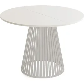 WFL GROUP Esstisch Rund 100 x 76 x 100 cm Beige/Grau