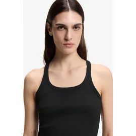 Boss ORANGE Ripptanktop Epetite Premium Damenmode Slim Fit mit Logostickerei schwarz M (38)