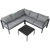 Svita MISSOURI Loungeset 4-tlg. schwarz/grau
