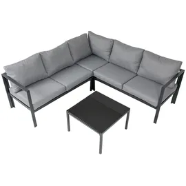 Svita MISSOURI Loungeset 4-tlg. schwarz/grau