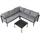 Svita MISSOURI Loungeset 4-tlg. schwarz/grau
