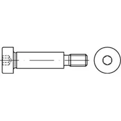 ISO 7379 Pass-Schulterschraube Schaftpassung h8 M6x45 Stahl 12.9 blank Innensechskant