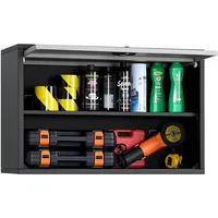 Vevor Hängeschrank Stahl 770x305x500 mm schwarz mit hochklappbarer Tür
