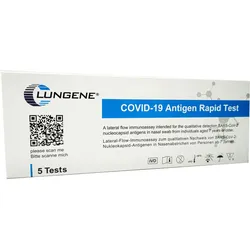 5er Pack CLUNGENE Covid-19 Antigen Schnelltest / Laientest für die Eigenanwendung (VPE: 5 Stück)