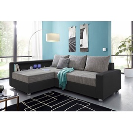 COLLECTION AB Ecksofa Relax, inklusive Bettfunktion, wahlweise mit RGB-LED-Beleuchtung, schwarz