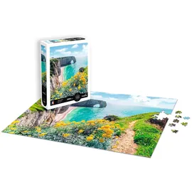 Sentosphère Calypto 3907113 Steilküste von Étretat, 1000 Teile Puzzle mit Soft-Touch, Landschaftspuzzle mit samtiger Oberfläche, für Erwachsene und Kinder ab 9 Jahren, Normandie