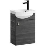 Planetmöbel Waschtisch Waschtischunterschrank 40cm Anthrazit schwarz 40 cm x 60 cm x 29 cm