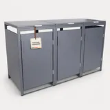 Albatros Mülltonnenbox 3er Hauswandversion 204 cm grau