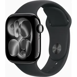 Apple Watch Series 11 GPS + Cellular 42mm Jet Black Aluminium Sport Band black S/M